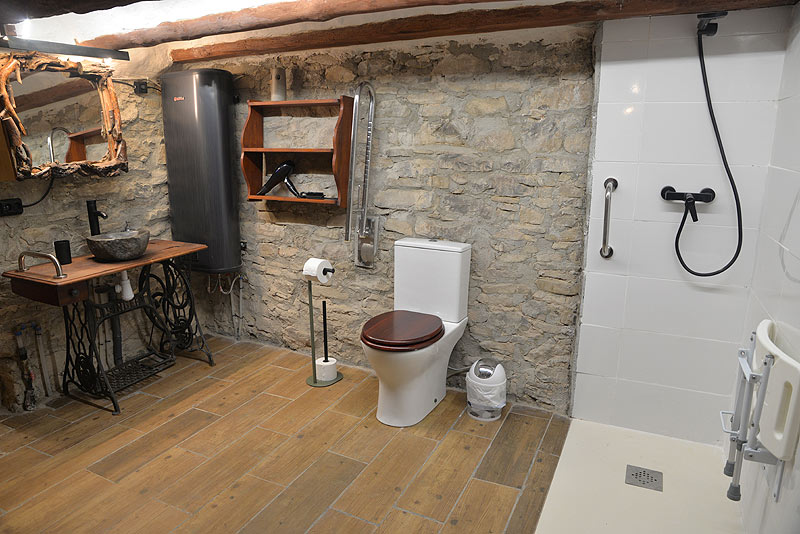 Bathroom adapted to reduced mobility on the ground floor