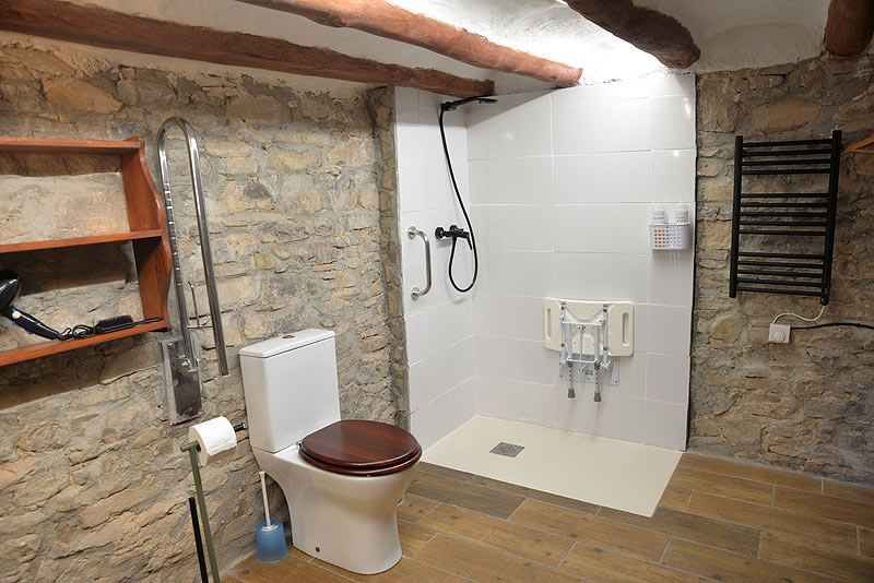 Bathroom adapted to reduced mobility on the ground floor