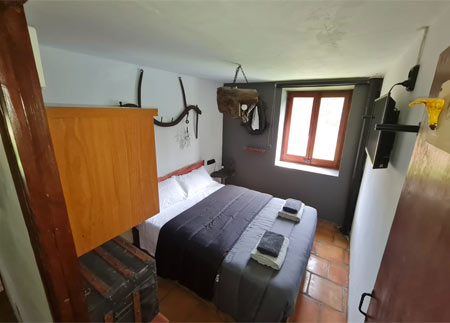 General view of bedroom with double bed